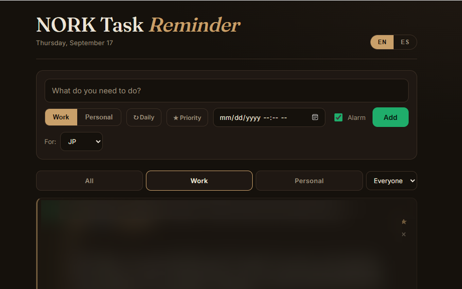 Nork Task Reminder